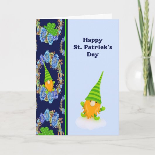 St. Patricks Day in Dark & Light blue with格言 カード (正面)