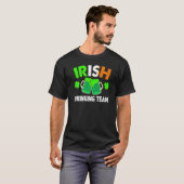 St Patrick's Day Ireland Flag Beer IRISH DRINKING  Tシャツ (正面フル)