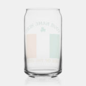 St Patrick's Day Ireland Flag Custom Name Shamrock ガラス缶 (裏面)