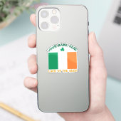 St Patrick's Day Ireland Flag Custom Name Shamrock シール (スマートフォン)