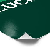 St Patrick's Day Ireland Flag Custom Name Shamrock ポスター (コーナー)