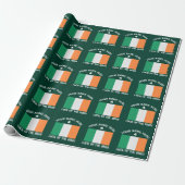 St Patrick's Day Ireland Flag Custom Name Shamrock ラッピングペーパー (アンロールド)