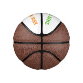 St Patrick's Day Ireland Flag Shamrock Custom Name ミニバスケットボール (右)