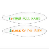 St Patrick's Day Ireland Flag Shamrock Custom Name ミニバスケットボール (パネル)