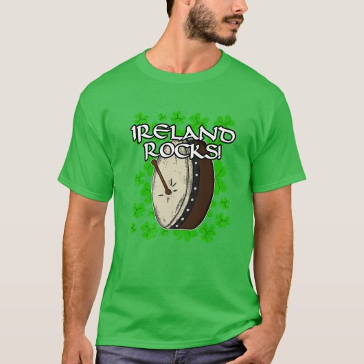 St Patricks Day Ireland Rocks Irish Bodhran Drums Tシャツ (正面)