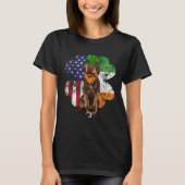 St Patricks Day Irish American Wirehaired Pointing Tシャツ (正面)