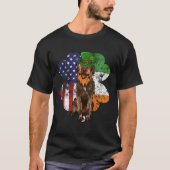 St Patricks Day Irish American Wirehaired Pointing Tシャツ (正面)