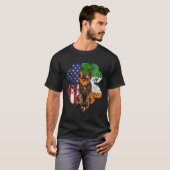 St Patricks Day Irish American Wirehaired Pointing Tシャツ (正面フル)