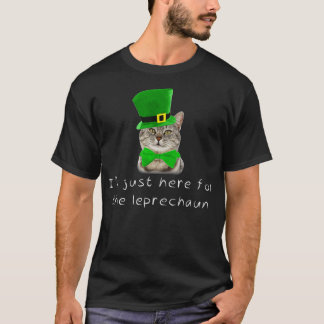 St Patricks Day Irish Cat Here Leprechaun Hat  Tシャツ