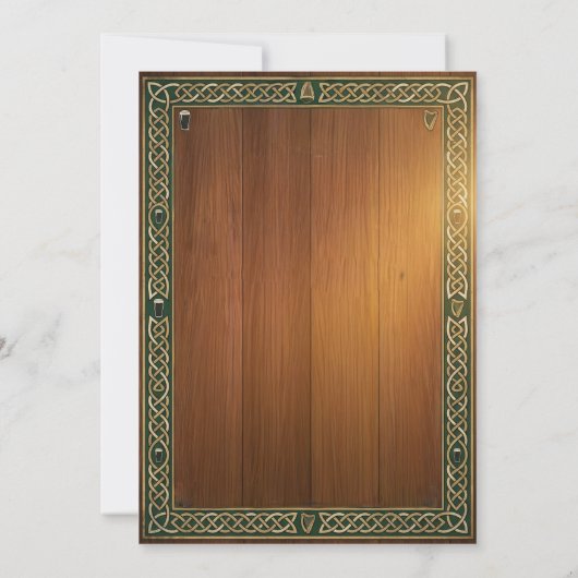 St Patricks Day Irish Celebration Birthday Party 招待状 (裏面)