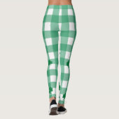 St Patricks Day Irish Clover Green Check レギンス (裏面)