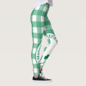 St Patricks Day Irish Clover Green Check レギンス (右)