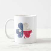 St. Patricks Day Irish Clover Texas Texan  コーヒーマグカップ (左)