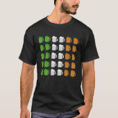 St Patrick's Day Irish Flag Beer Alcohol Pint Gla Tシャツ (正面)