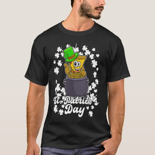 St Patrick's Day Irish Ireland Pizza Italy Gaelic  Tシャツ (正面)