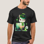 St Patrick's Day Irish Lama Happy St Patrick's Tシャツ (正面)
