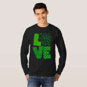 St Patrick's Day Irish love shamrock Tシャツ (正面フル)