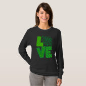 St Patrick's Day Irish love shamrock Tシャツ (正面フル)