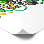 St Patrick's Day Irish Nurse Shamrock  ポスター (角)