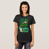St Patricks Day Irish Party Shenanigans USA Flag L Tシャツ (正面フル)