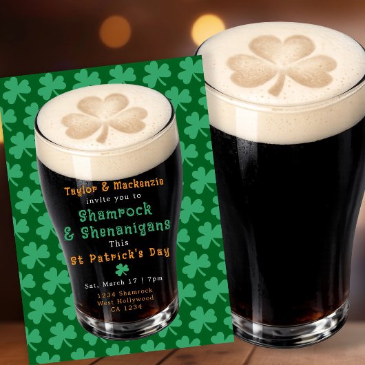 St Patricks Day Irish Shamrocks And Shenanigans 招待状