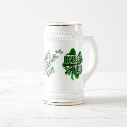 St. Patrick's Day Irish Stud ビールジョッキ (正面右)
