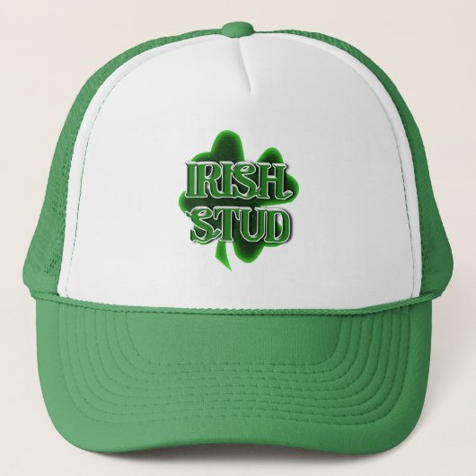 St. Patrick's Day Irish Stud Trucker Hat キャップ (正面)