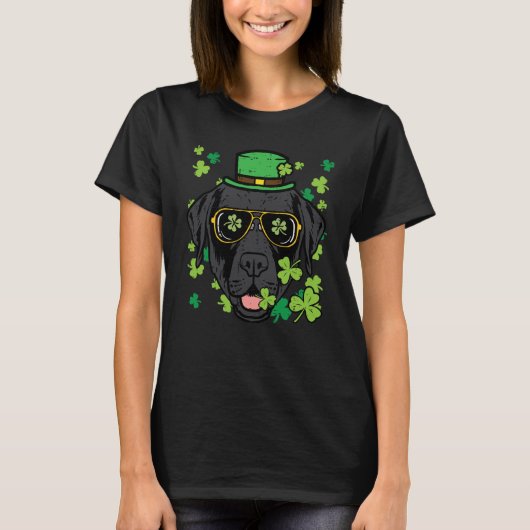 St Patricks Day Labrador Dog Saint Pattys Men Wome Tシャツ (正面)