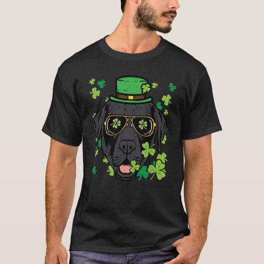 St Patricks Day Labrador Dog Saint Pattys Men Wome Tシャツ (正面)