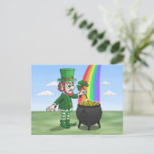 St. Patricks Day Leprechaun シーズンポストカード (スタンド正面)