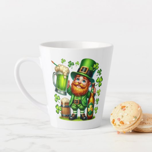 St. Patrick's Day Leprechaun Beer Design-65218 カフェラテマグ (インサイチュ)