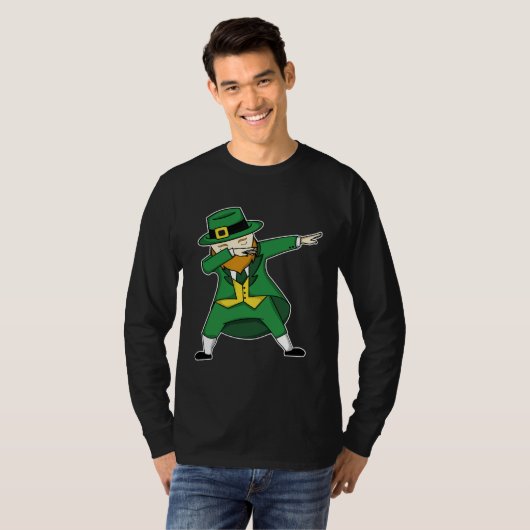 St Patricks Day leprechaun dabbing st patty s Kids Tシャツ (正面フル)