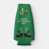 St Patrick's Day Leprechaun Green ボトルクーラー (正面)