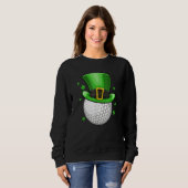 St Patricks Day Leprechaun Hat Shamrock Irish Golf スウェットシャツ (正面フル)