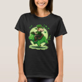 St Patricks Day Leprechaun Hippo Shamrock 1 Tシャツ (正面)