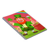 St. Patrick's Day Leprechaun Illustration  ノートブック (右側)