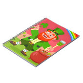 St. Patrick's Day Leprechaun Illustration  ノートブック (左側)