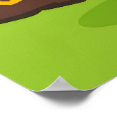 St. Patrick's Day Leprechaun Illustration  ポスター (角)