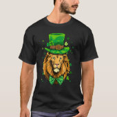 St Patrick's Day Leprechaun Lion Shamrock Lion  Ir Tシャツ (正面)