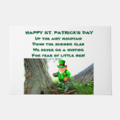 ST. PATRICK'S DAY LEPRECHAUN POEM  ドアマット (正面)