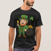 St. Patricks Day Leprechaun Pot of Gold Mens  Tシャツ (正面)
