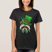 St Patrick's Day Leprechaun Raccoon Shamrock Irish Tシャツ (正面)