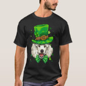 St Patrick's Day Leprechaun Shamrock Poodle Dog Ir Tシャツ (正面)