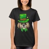 St Patrick's Day Leprechaun Shamrock Shih Tzu Iris Tシャツ (正面)