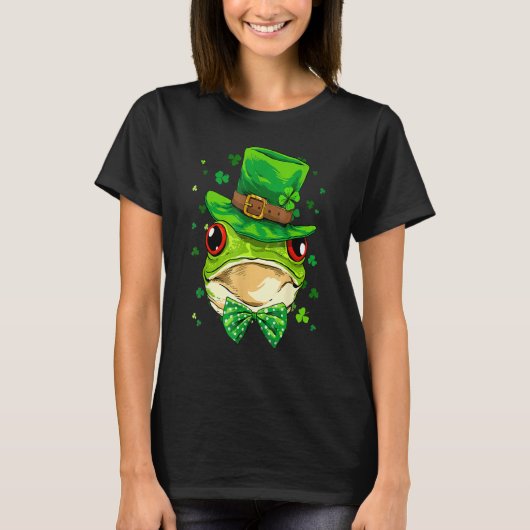 St Patrick's Day Leprechaun Toad Frog C Shamrock I Tシャツ (正面)
