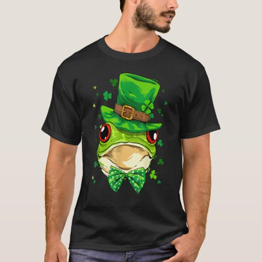St Patrick's Day Leprechaun Toad Frog C Shamrock I Tシャツ (正面)