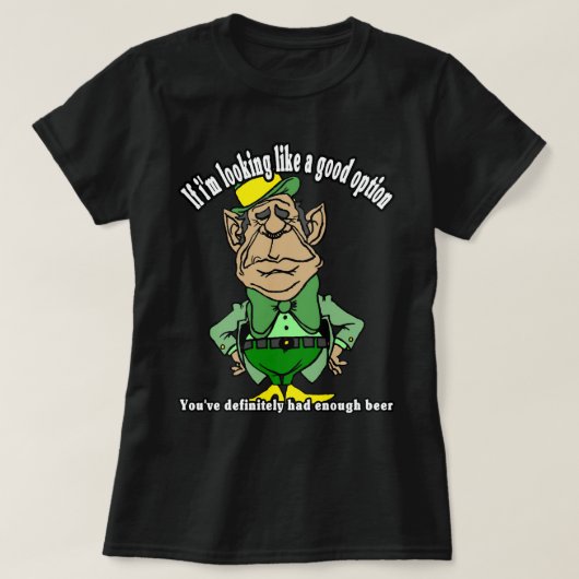 St. Patrick's Day Leprechaun Weighing Options Tシャツ (デザイン正面)