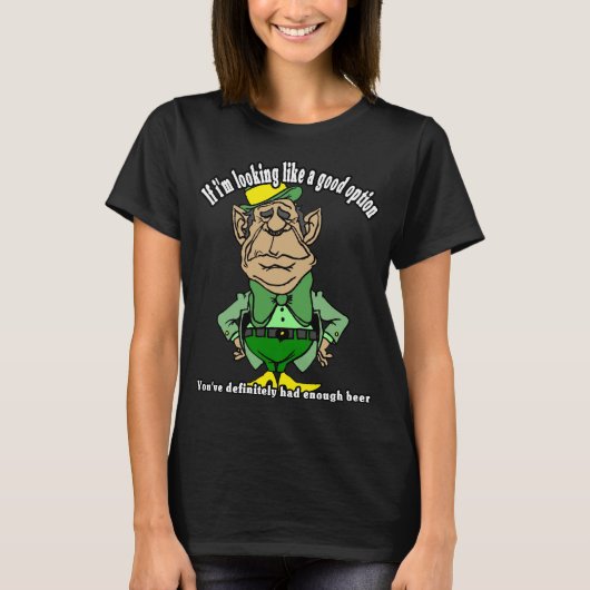 St. Patrick's Day Leprechaun Weighing Options Tシャツ (正面)