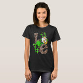 St Patrick's Day Love Gnomes Shamrock Horseshoe Ir Tシャツ (正面フル)