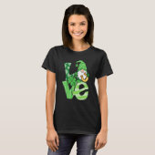 St Patrick's Day Love Gnomes Shamrock Horseshoe Ir Tシャツ (正面フル)